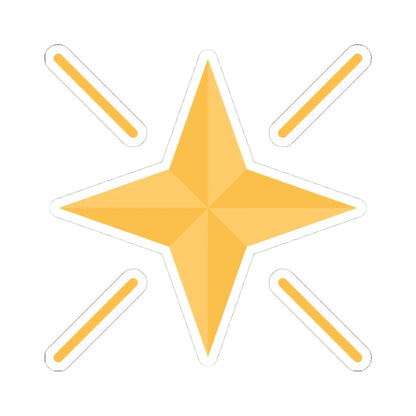 Estrella Argentina Oro (Argentina) (Coat of Arms) STICKER Vinyl Kiss-Cut Decal 4 Inch White - The Sticker Space