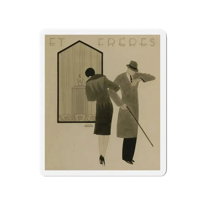 Et Freres (Magazine Illustration) Refrigerator Magnet - The Sticker Space