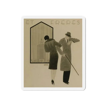 Et Freres (Magazine Illustration) Refrigerator Magnet - The Sticker Space