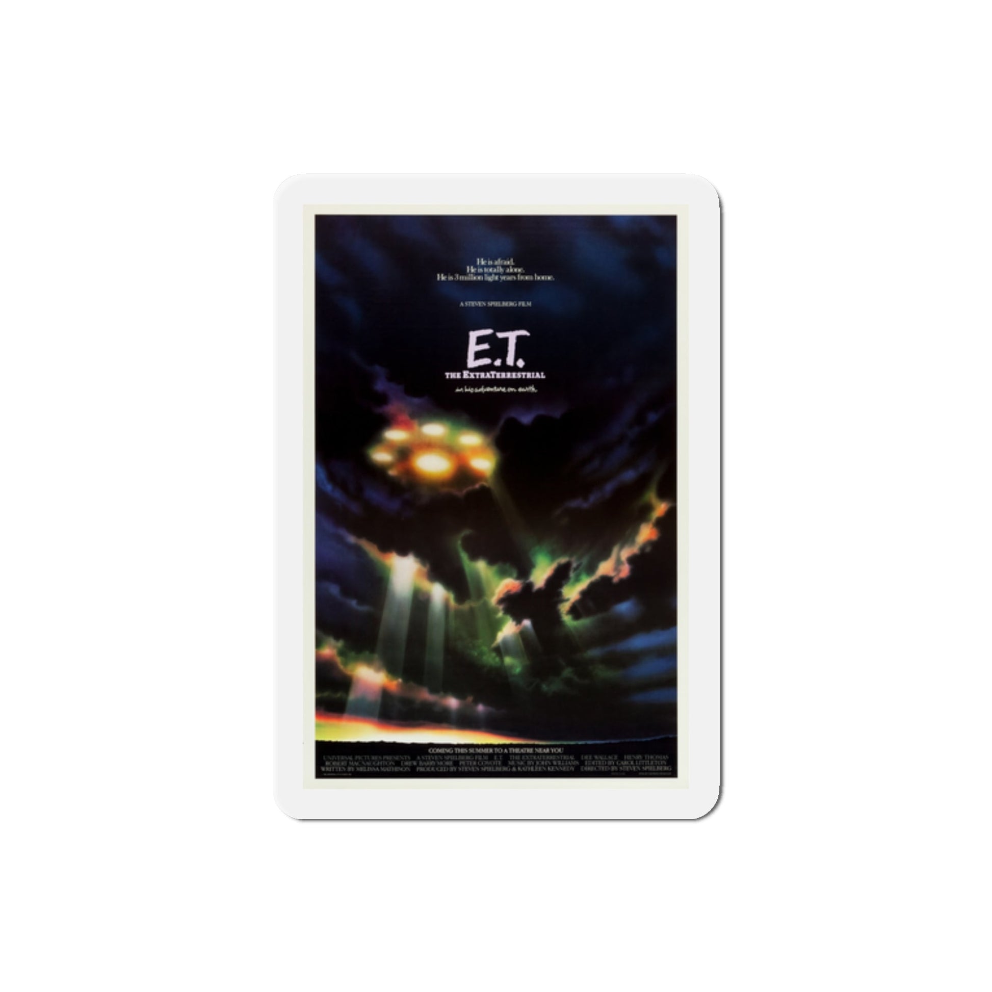 ET the Extra Terrestrial 1982 Movie Poster Die-Cut Magnet-2" x 2"-The Sticker Space