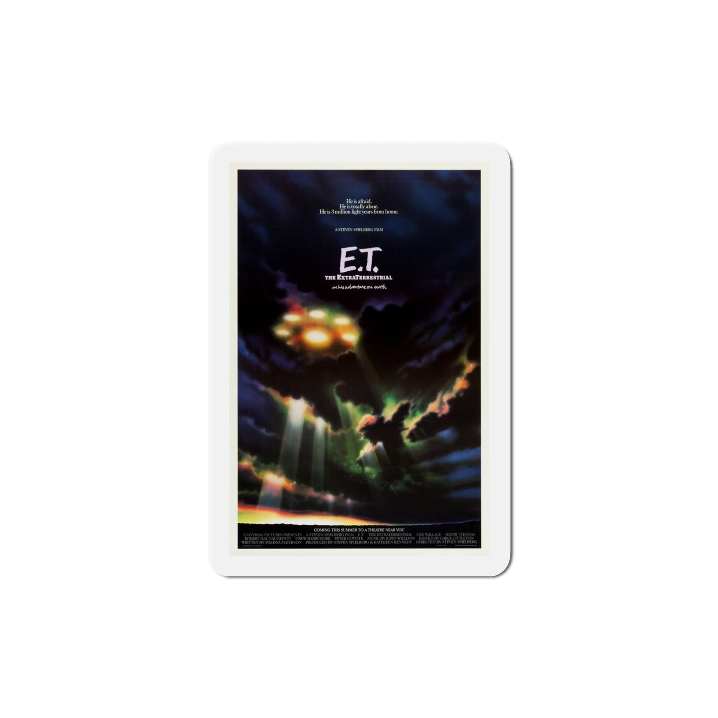 ET the Extra Terrestrial 1982 Movie Poster Die-Cut Magnet-4" x 4"-The Sticker Space