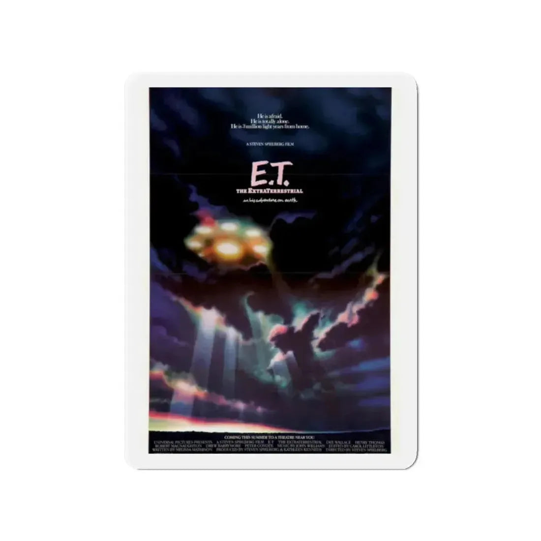 E.T. THE EXTRA TERRESTRIAL 1982 Movie Poster - Refrigerator Magnet 2 Inch - The Sticker Space