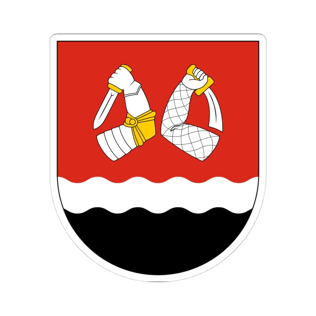 Etelä-Karjala.vaakuna (Finland) (Coat of Arms) STICKER Vinyl Kiss-Cut Decal 4 Inch White - The Sticker Space