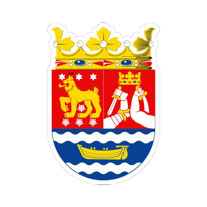 Etelä-Suomen läänin vaakuna (Finland) (Coat of Arms) STICKER Vinyl Kiss-Cut Decal 4 Inch White - The Sticker Space