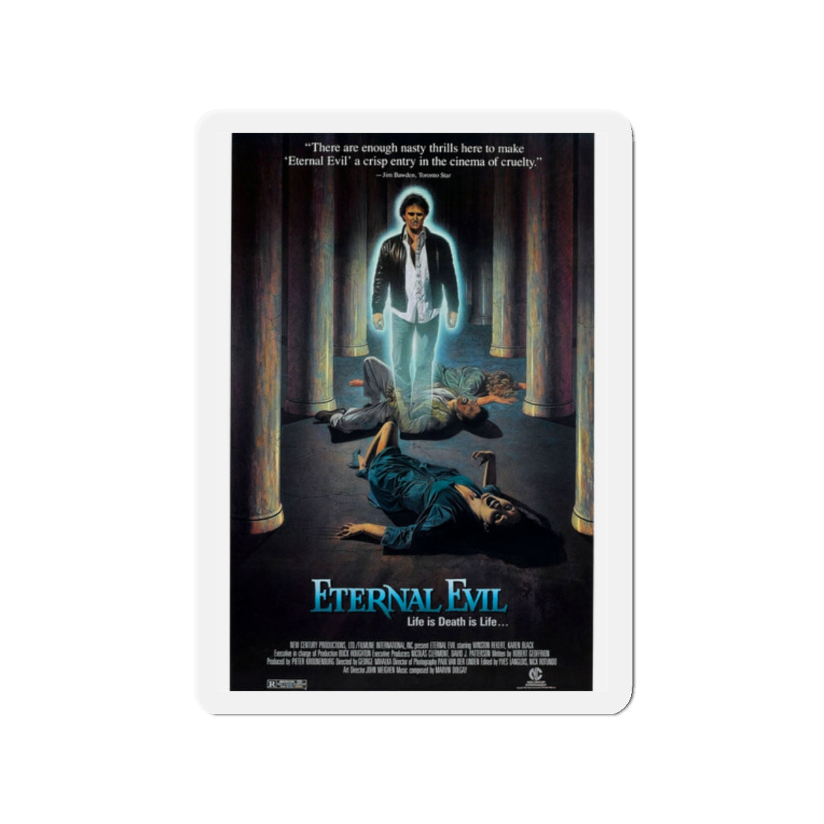 ETERNAL EVIL 1985 Movie Poster - Die-Cut Magnet-2" x 2"-The Sticker Space