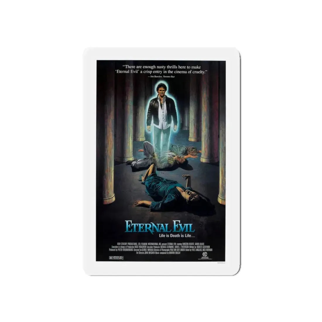 ETERNAL EVIL 1985 Movie Poster - Refrigerator Magnet 5 Inch - The Sticker Space