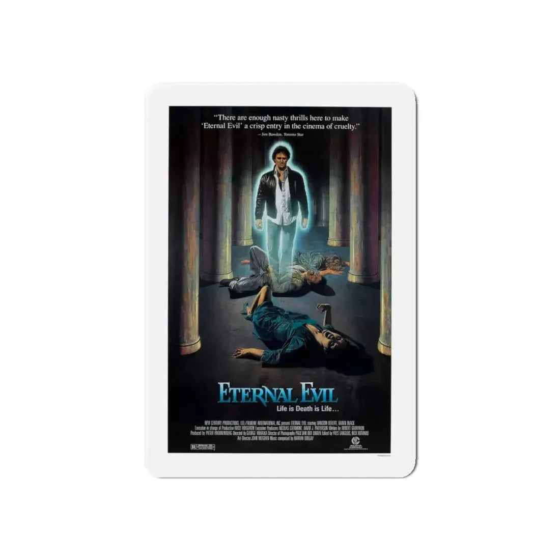 ETERNAL EVIL 1985 Movie Poster - Refrigerator Magnet - The Sticker Space