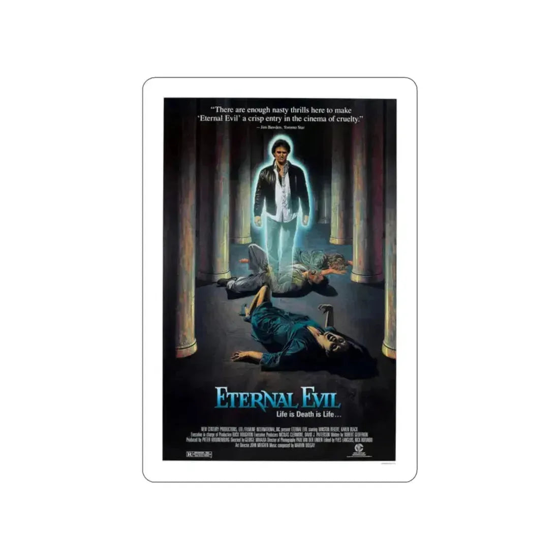 ETERNAL EVIL 1985 Movie Poster STICKER Vinyl Die-Cut Decal 2 Inch - The Sticker Space