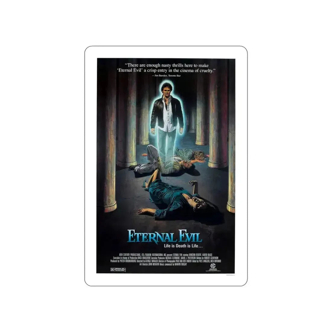 ETERNAL EVIL 1985 Movie Poster STICKER Vinyl Die-Cut Decal - The Sticker Space
