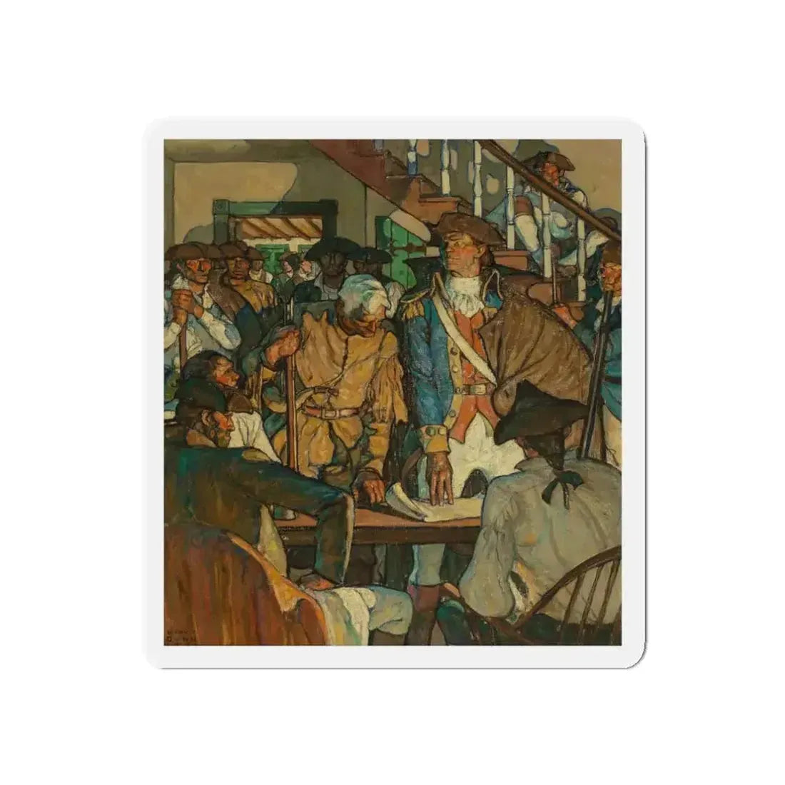 Ethan Allen Plotting the Capture of Fort Ticonderoga, 1936 (Magazine Illustration) Refrigerator Magnet - The Sticker Space