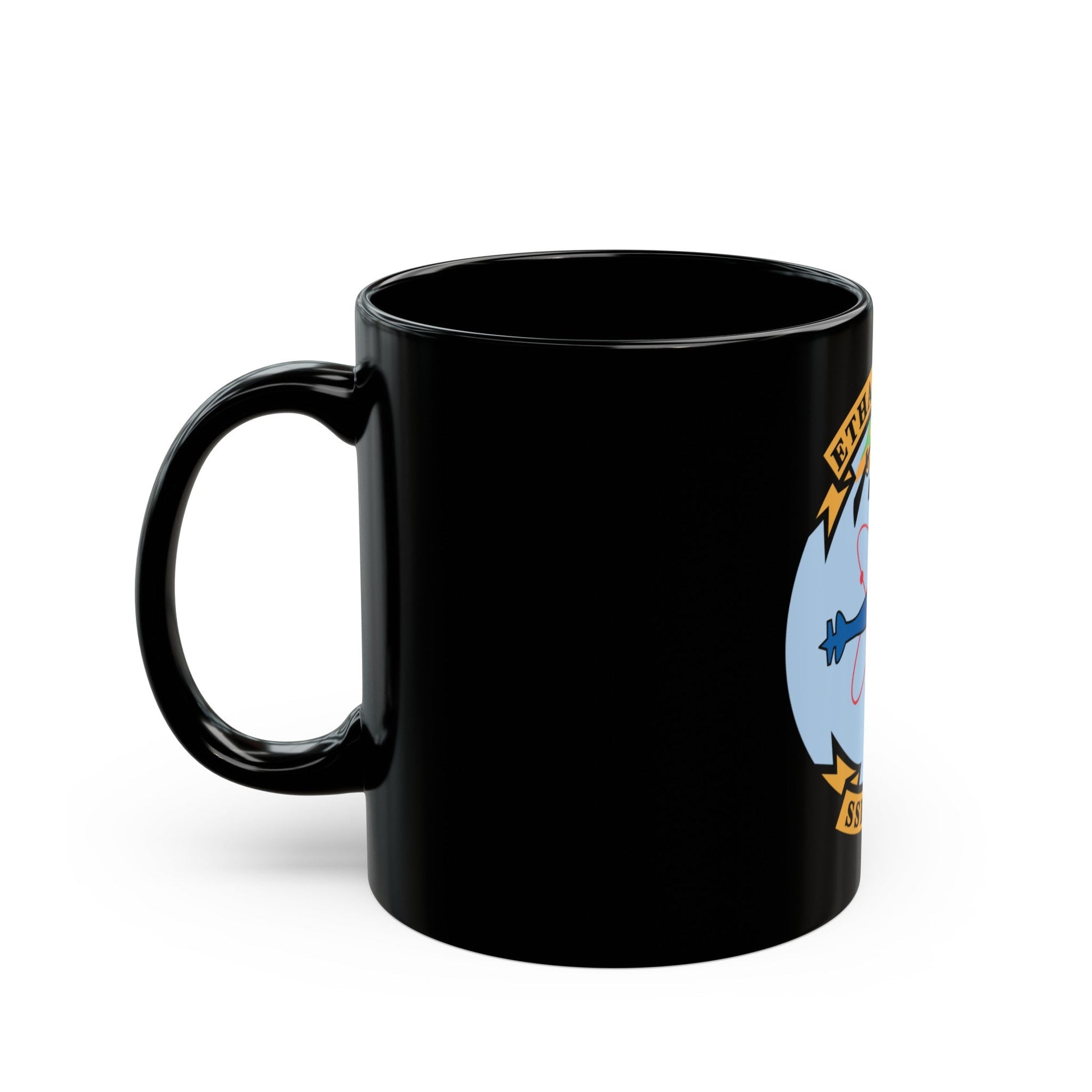 Ethan Allen SSBN 608 (U.S. Navy) Black Coffee Mug-The Sticker Space