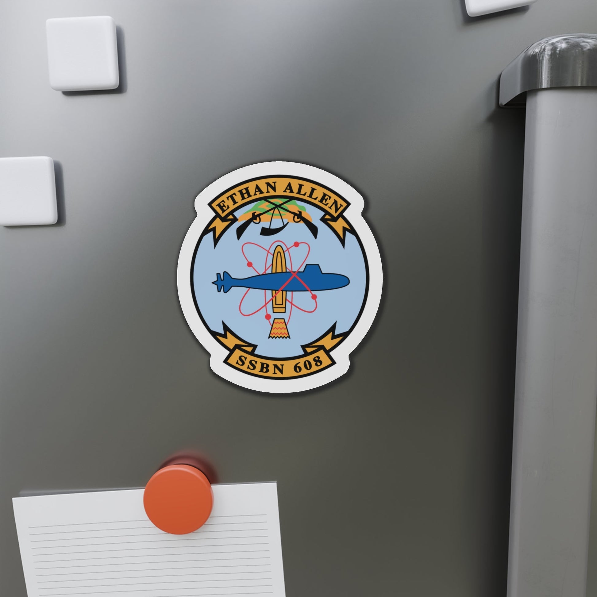 Ethan Allen SSBN 608 (U.S. Navy) Die-Cut Magnet-The Sticker Space