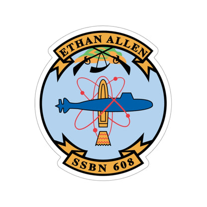 Ethan Allen SSBN 608 (U.S. Navy) STICKER Vinyl Die-Cut Decal-3 Inch-The Sticker Space