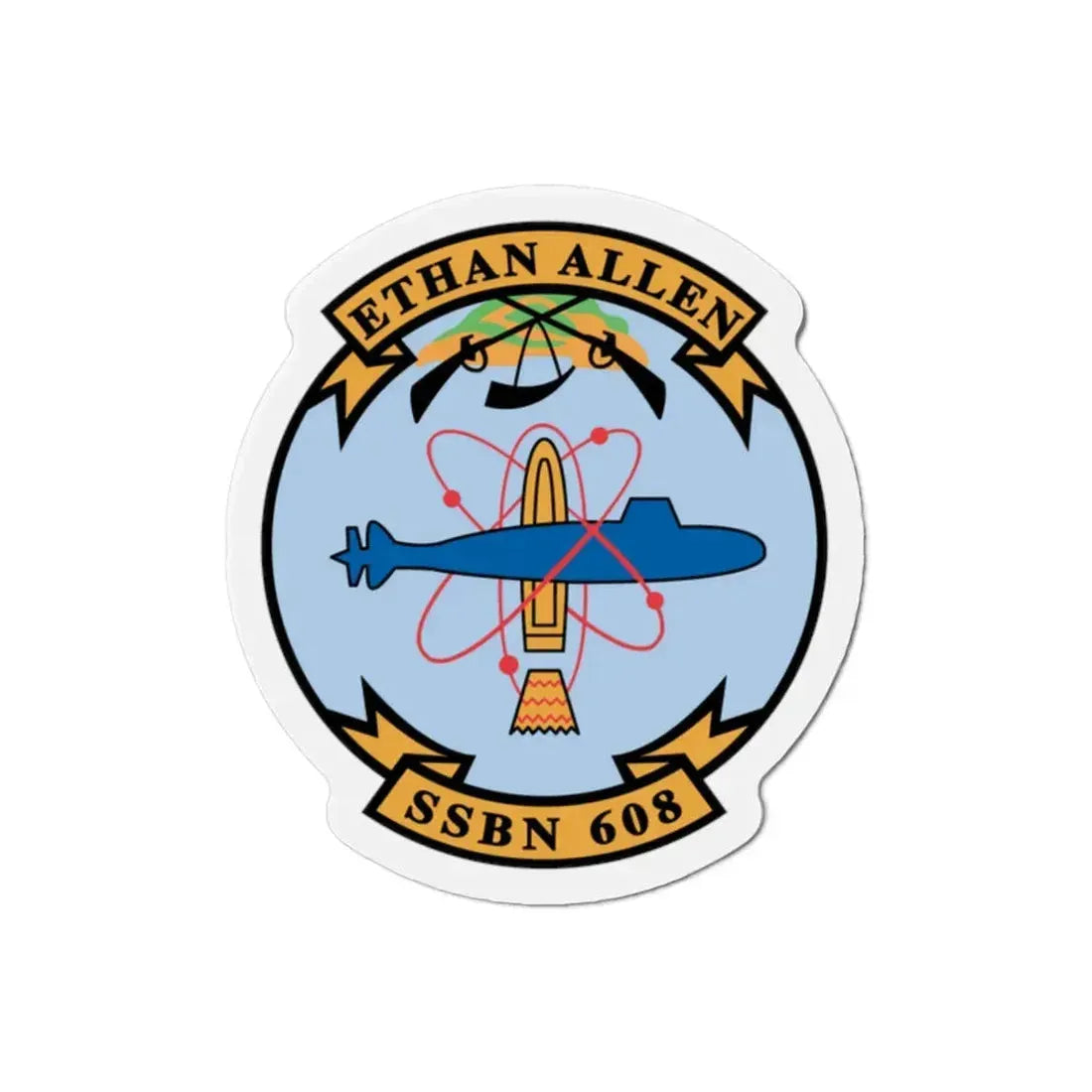 Ethan Allen SSBN 608 (U.S. Navy) Refrigerator Magnet 2 Inch - The Sticker Space