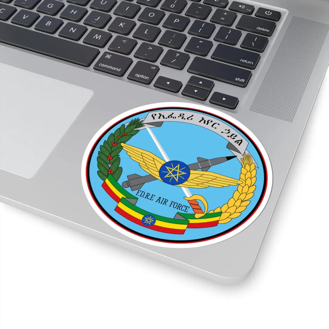 Ethiopian Air Force emblem (Ethiopia) (Coat of Arms) STICKER Vinyl Kiss-Cut Decal - The Sticker Space