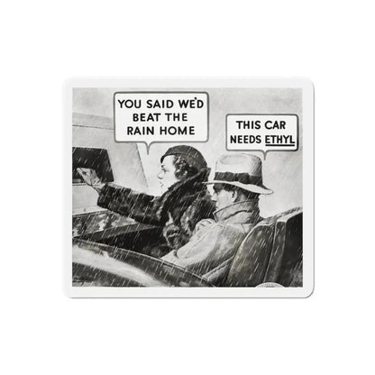 Ethyl advertisement, Redbook, December 1933 (Magazine Illustration) Refrigerator Magnet - The Sticker Space