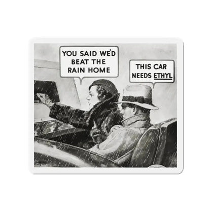 Ethyl advertisement, Redbook, December 1933 (Magazine Illustration) Refrigerator Magnet - The Sticker Space