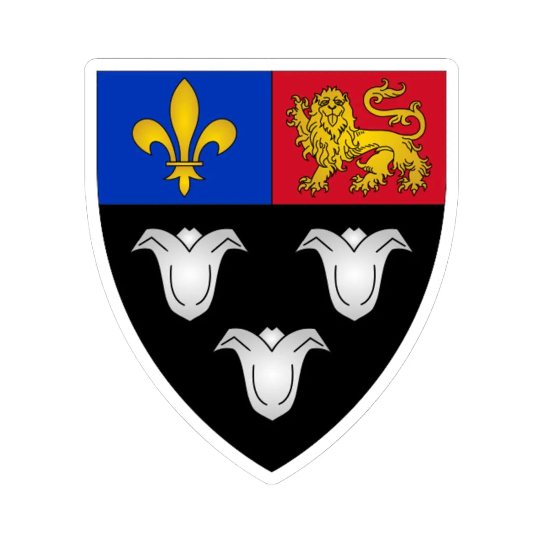 Etoncollegearms (England) (Coat of Arms) STICKER Vinyl Kiss-Cut Decal 4 Inch White - The Sticker Space