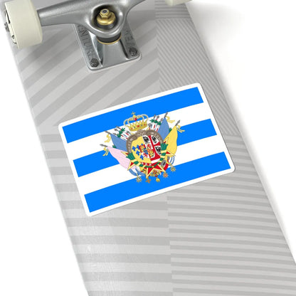 Etrurian Kingdom and War Flag with Great Royal Coat of Arms (Italy) STICKER Vinyl Kiss-Cut Decal - The Sticker Space