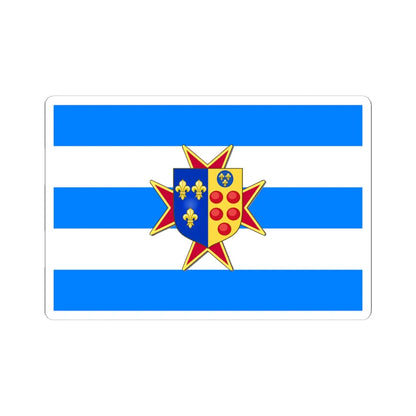 Etrurian Kingdom and War Flag with lesser coat of arms (Italy) STICKER Vinyl Kiss-Cut Decal 6 Inch White - The Sticker Space