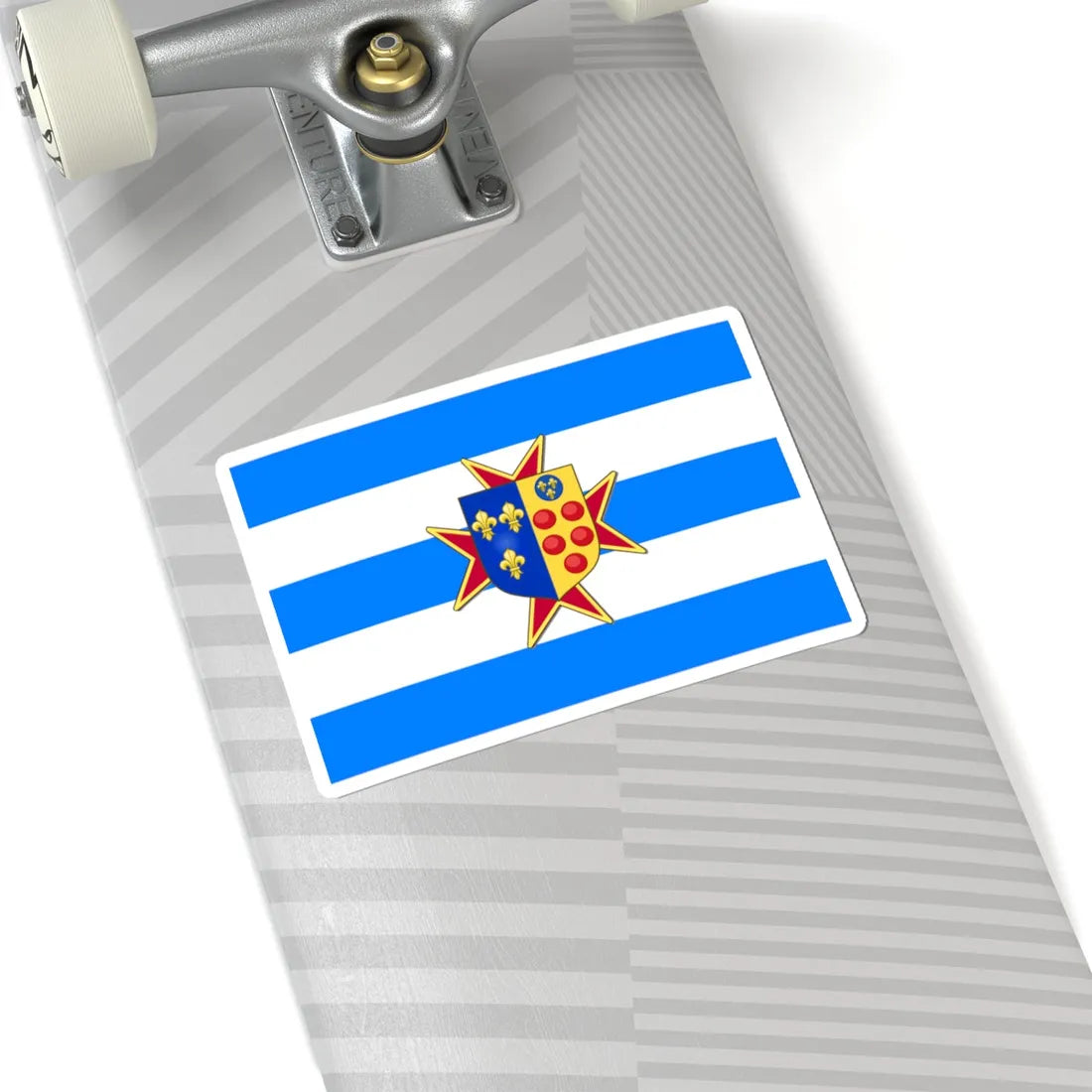 Etrurian Kingdom and War Flag with lesser coat of arms (Italy) STICKER Vinyl Kiss-Cut Decal - The Sticker Space