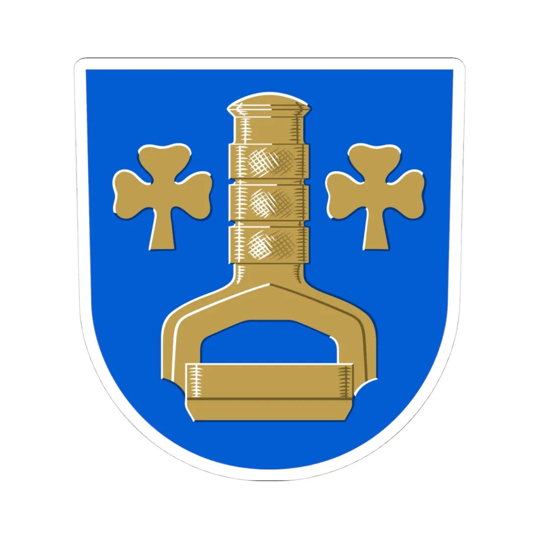 Äetsä.vaakuna (Finland) (Coat of Arms) STICKER Vinyl Kiss-Cut Decal 4 Inch White - The Sticker Space