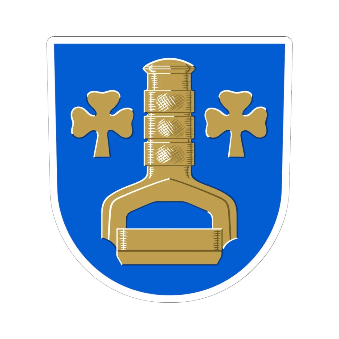 Äetsä.vaakuna (Finland) (Coat of Arms) STICKER Vinyl Kiss-Cut Decal 6 Inch White - The Sticker Space