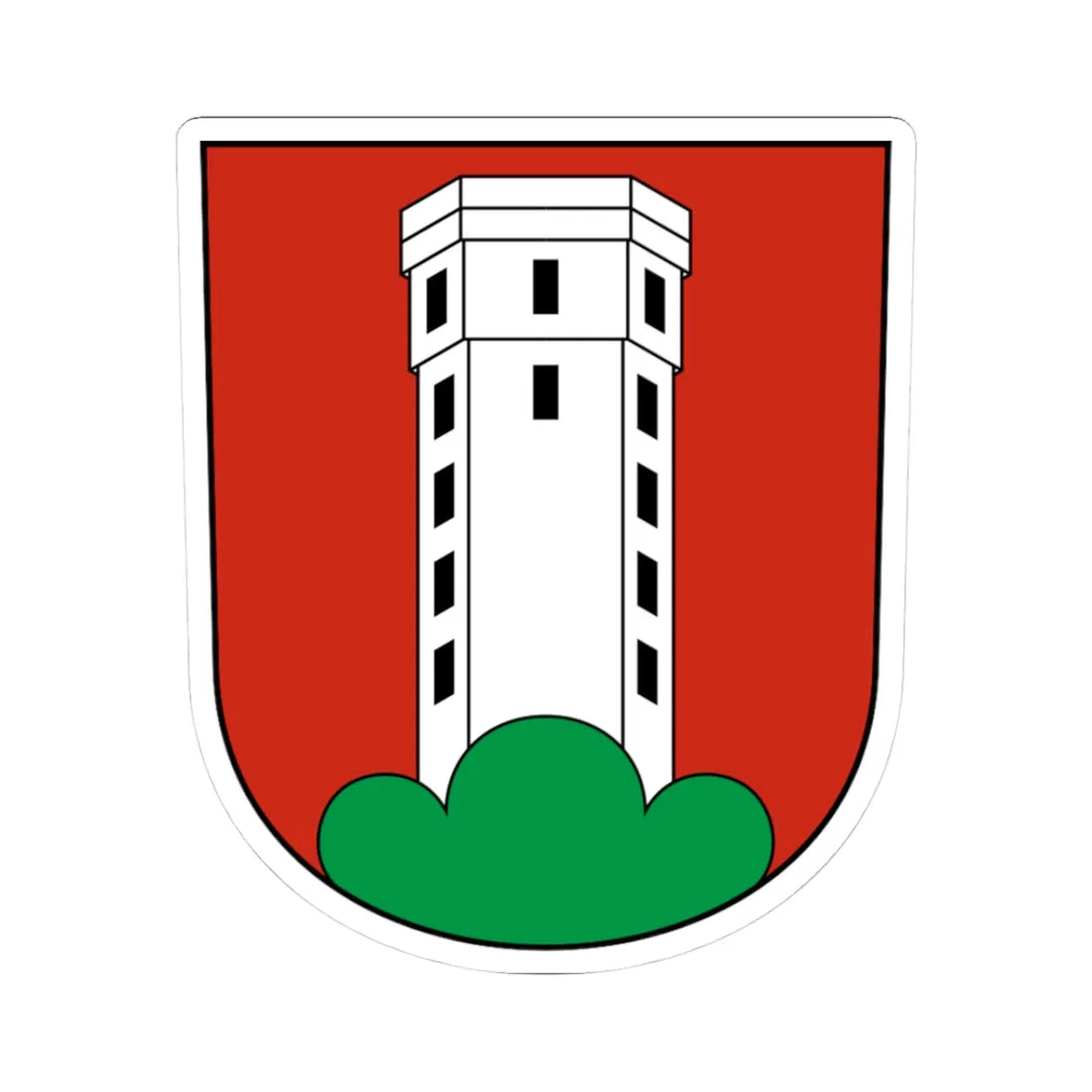 Etziken-blazon (Switzerland) (Coat of Arms) STICKER Vinyl Kiss-Cut Decal 3 Inch White - The Sticker Space
