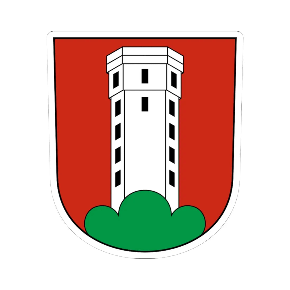 Etziken-blazon (Switzerland) (Coat of Arms) STICKER Vinyl Kiss-Cut Decal 4 Inch White - The Sticker Space