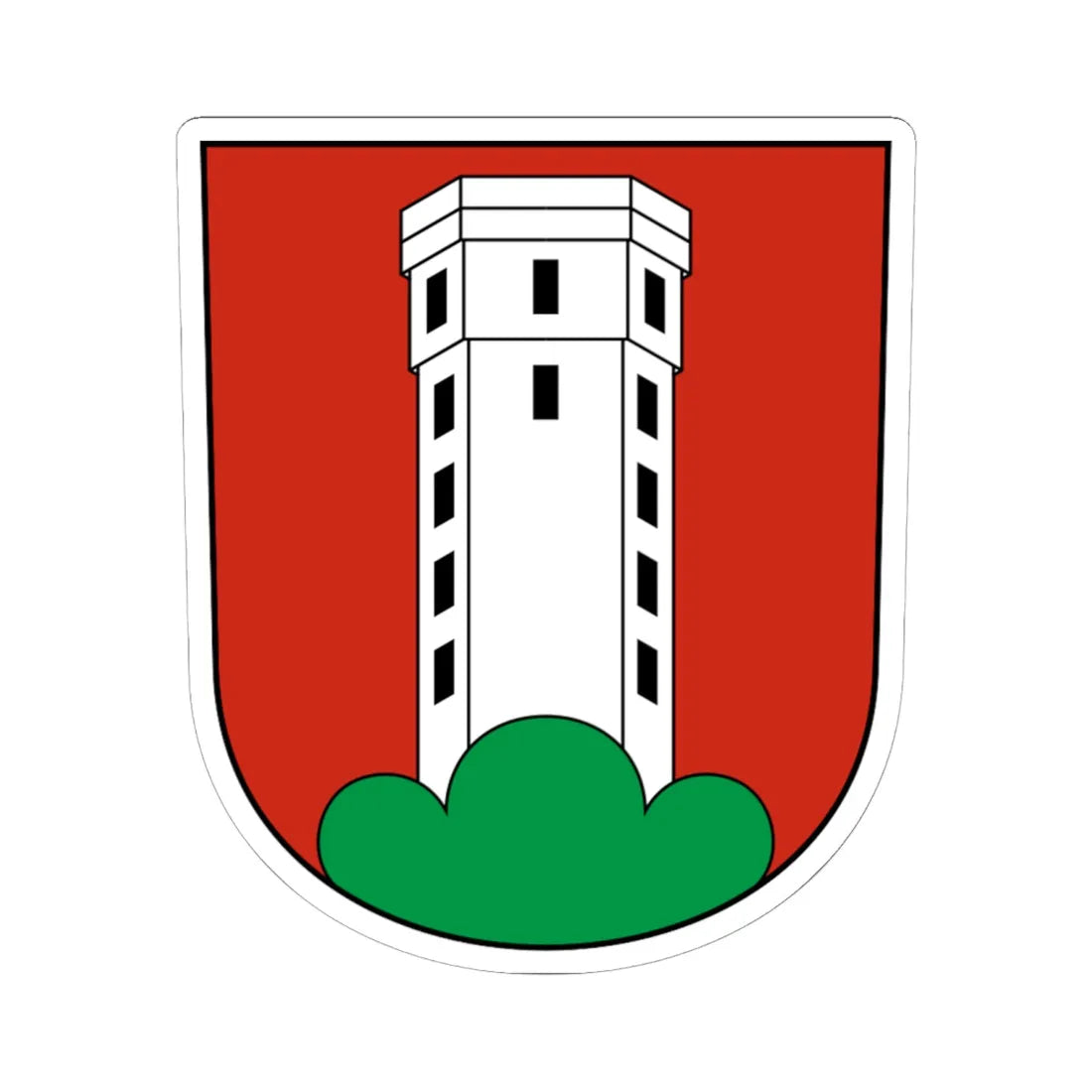 Etziken-blazon (Switzerland) (Coat of Arms) STICKER Vinyl Kiss-Cut Decal 6 Inch White - The Sticker Space