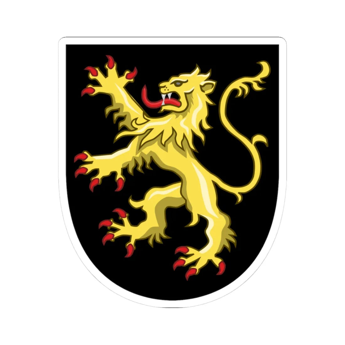 EU Member States CoA Series- Belgium (Belgium) (Coat of Arms) STICKER Vinyl Kiss-Cut Decal 3 Inch White - The Sticker Space