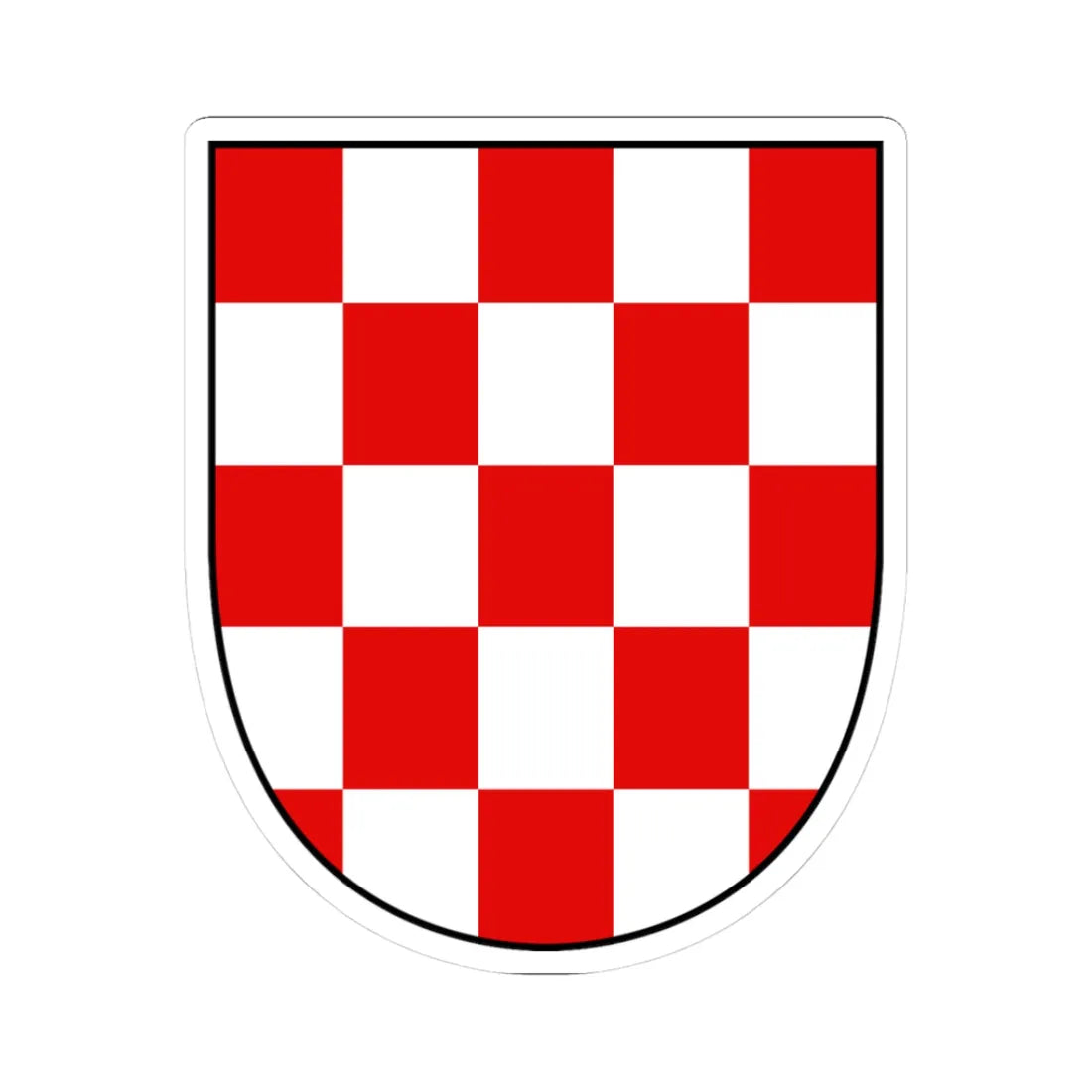 EU Member States CoA Series- Croatia (Croatia) (Coat of Arms) STICKER Vinyl Kiss-Cut Decal 3 Inch White - The Sticker Space