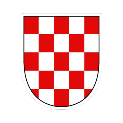 EU Member States CoA Series- Croatia (Croatia) (Coat of Arms) STICKER Vinyl Kiss-Cut Decal 3 Inch White - The Sticker Space