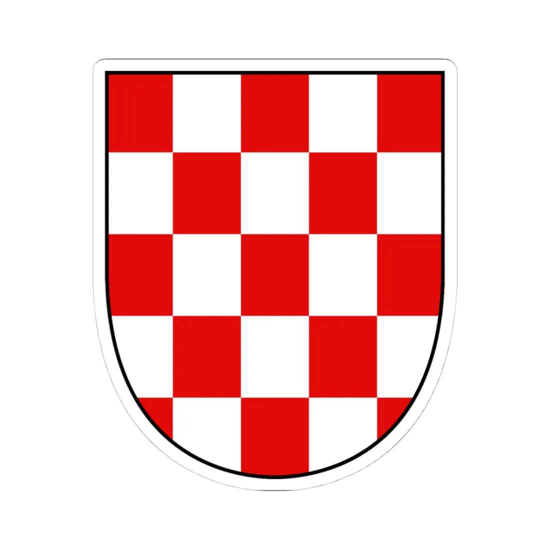 EU Member States CoA Series- Croatia (Croatia) (Coat of Arms) STICKER Vinyl Kiss-Cut Decal 4 Inch White - The Sticker Space