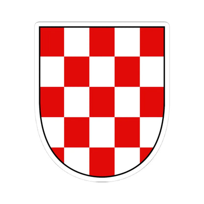 EU Member States CoA Series- Croatia (Croatia) (Coat of Arms) STICKER Vinyl Kiss-Cut Decal 4 Inch White - The Sticker Space
