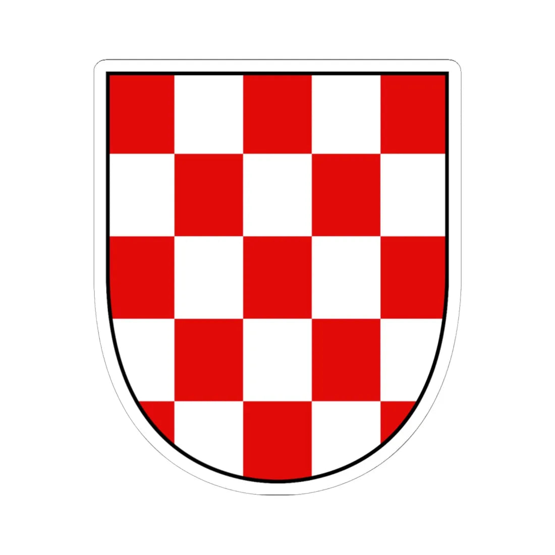 EU Member States CoA Series- Croatia (Croatia) (Coat of Arms) STICKER Vinyl Kiss-Cut Decal 6 Inch White - The Sticker Space