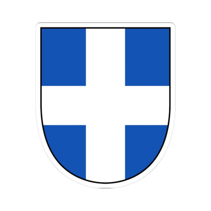 EU Member States CoA Series- Greece (Greece) (Coat of Arms) STICKER Vinyl Kiss-Cut Decal 3 Inch White - The Sticker Space