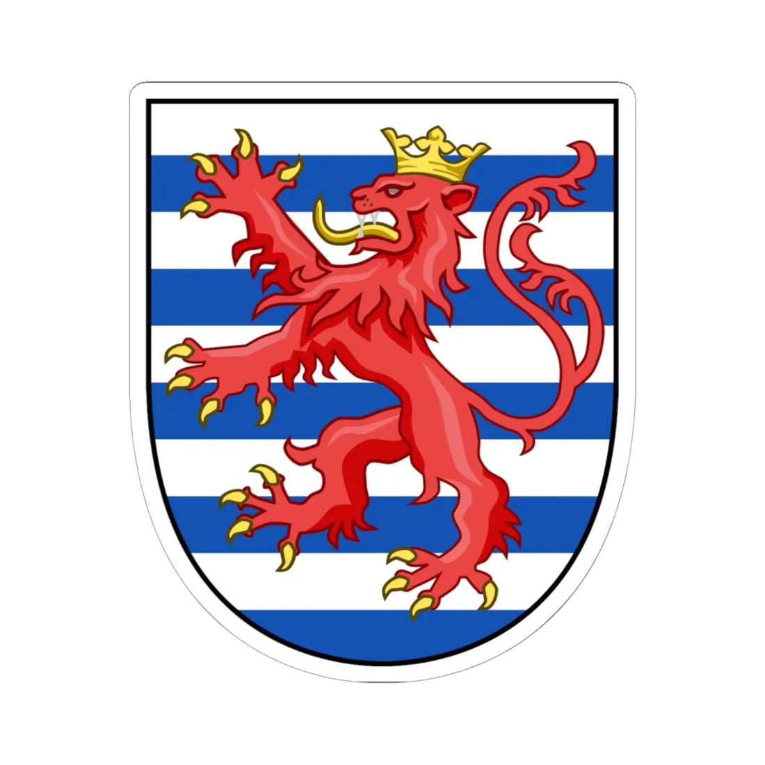 EU Member States CoA Series- Luxembourg (Luxembourg) (Coat of Arms) STICKER Vinyl Kiss-Cut Decal 6 Inch White - The Sticker Space