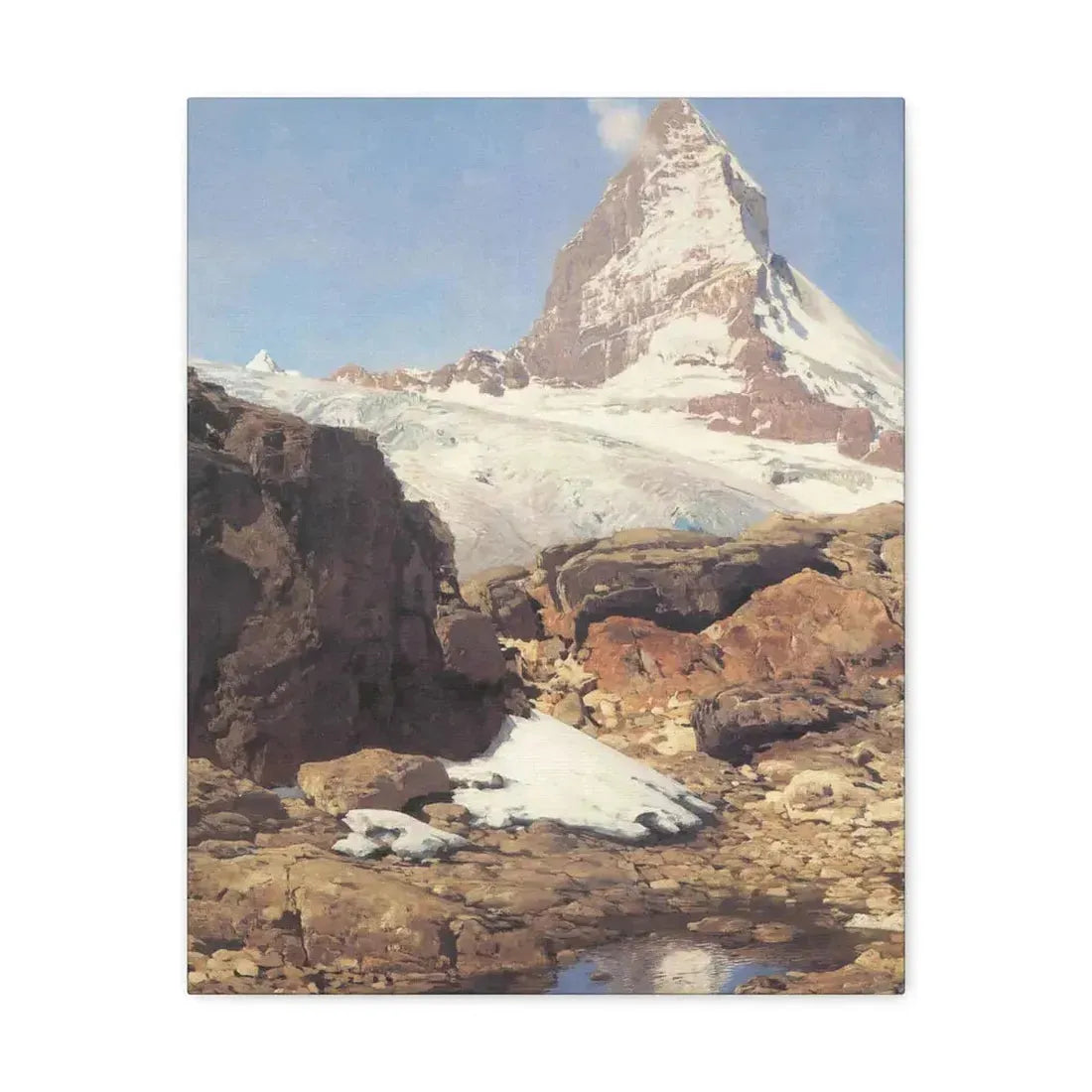 Eugen Bracht (1842-1921) Das Matterhorn 1890 - Canvas Wall Art 16″ x 20″ 1.25" - The Sticker Space
