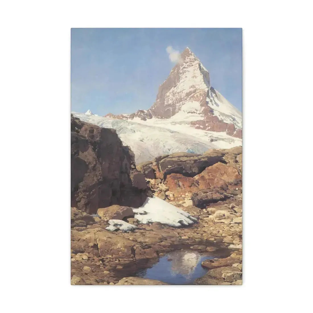 Eugen Bracht (1842-1921) Das Matterhorn 1890 - Canvas Wall Art 16″ x 24″ 1.25" - The Sticker Space