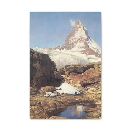 Eugen Bracht (1842-1921) Das Matterhorn 1890 - Canvas Wall Art 16″ x 24″ 1.25" - The Sticker Space