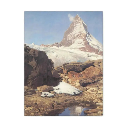 Eugen Bracht (1842-1921) Das Matterhorn 1890 - Canvas Wall Art 18″ x 24″ 1.25" - The Sticker Space