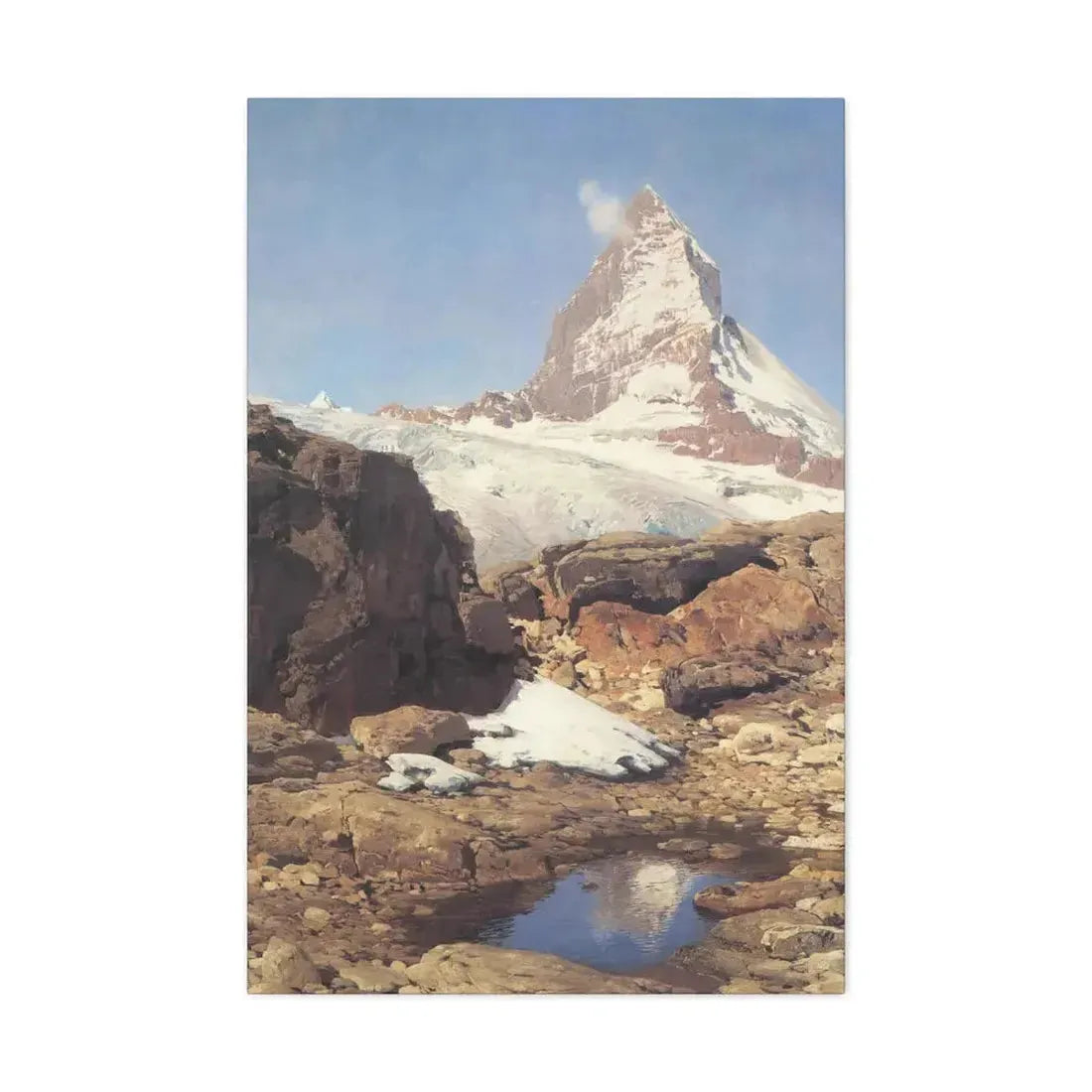 Eugen Bracht (1842-1921) Das Matterhorn 1890 - Canvas Wall Art 24″ x 36″ 1.25" - The Sticker Space