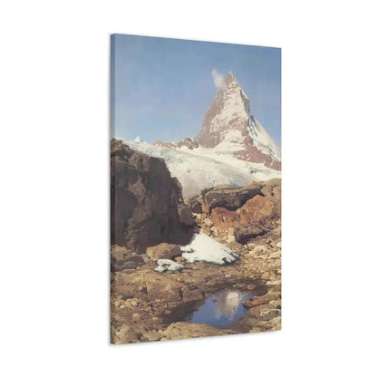 Eugen Bracht (1842-1921) Das Matterhorn 1890 - Canvas Wall Art - The Sticker Space