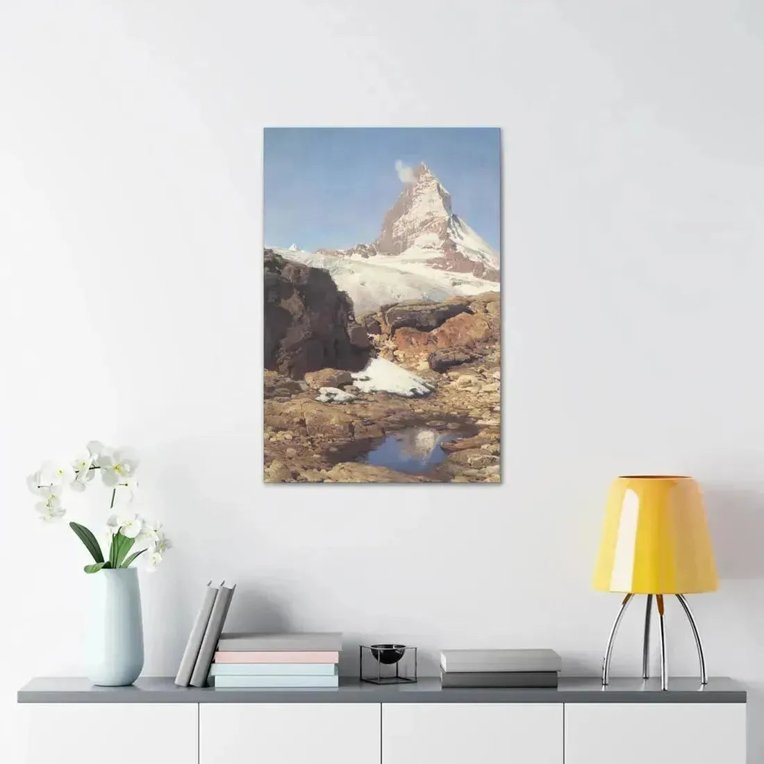 Eugen Bracht (1842-1921) Das Matterhorn 1890 - Canvas Wall Art - The Sticker Space