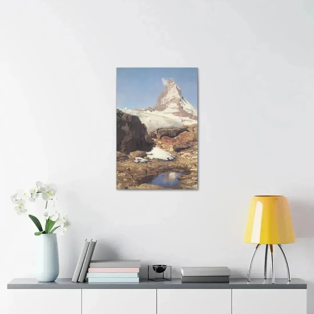Eugen Bracht (1842-1921) Das Matterhorn 1890 - Canvas Wall Art - The Sticker Space