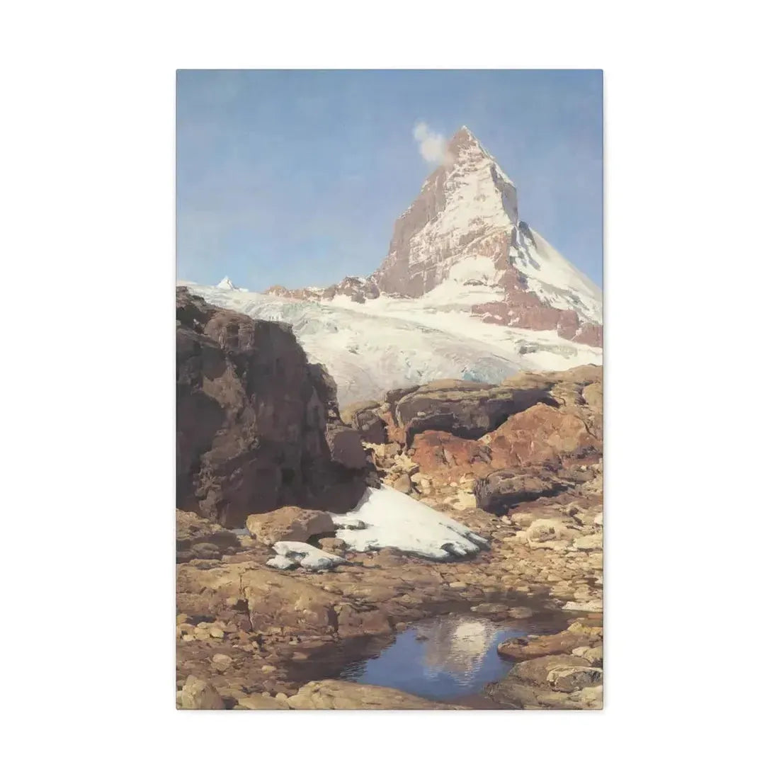 Eugen Bracht (1842-1921) Das Matterhorn 1890 - Canvas Wall Art - The Sticker Space