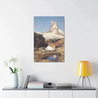 Eugen Bracht (1842-1921) Das Matterhorn 1890 - Canvas Wall Art - The Sticker Space