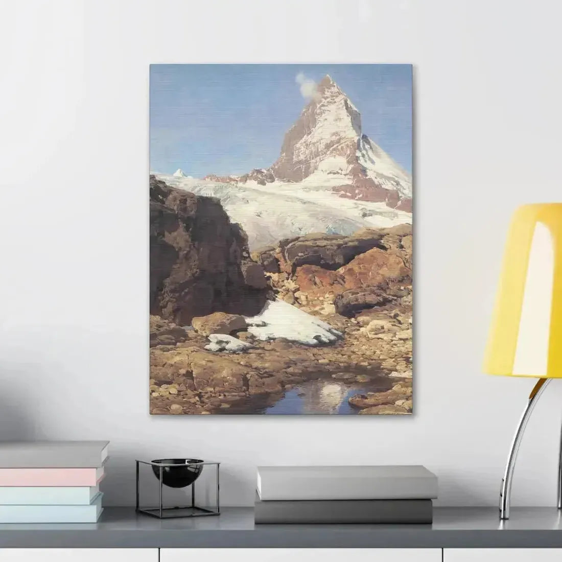 Eugen Bracht (1842-1921) Das Matterhorn 1890 - Canvas Wall Art - The Sticker Space