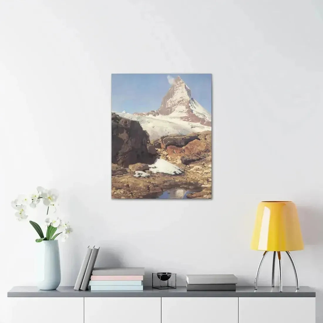 Eugen Bracht (1842-1921) Das Matterhorn 1890 - Canvas Wall Art - The Sticker Space